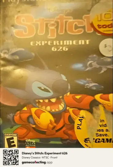Disney's Stitch: Experiment 626 PlayStation 2, NTSC box front