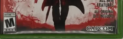 DmC: Devil May Cry, the ESRB box on its front