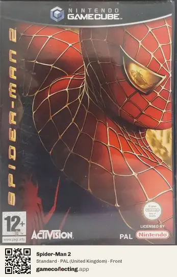 Spider-Man 2 Nintendo GameCube, United Kingdom box front