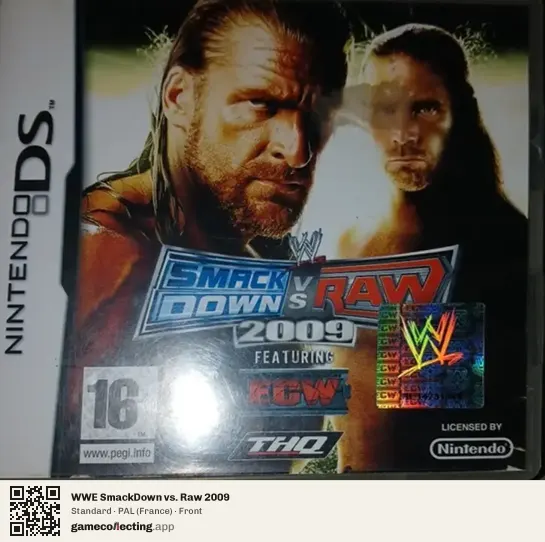 WWE SmackDown vs. Raw 2009 Nintendo DS, France box front