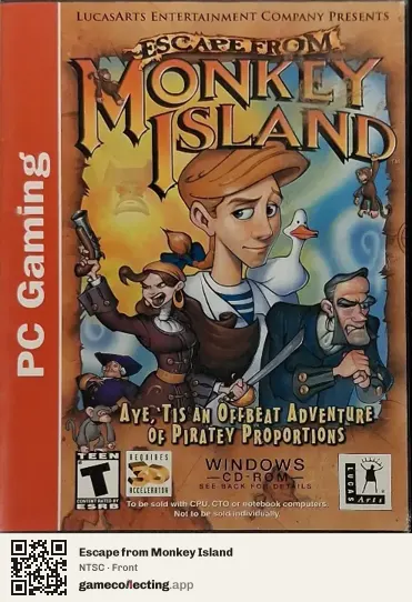 Escape from Monkey Island Computer, NTSC box front
