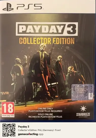 Payday 3 PlayStation 5, Germany box front