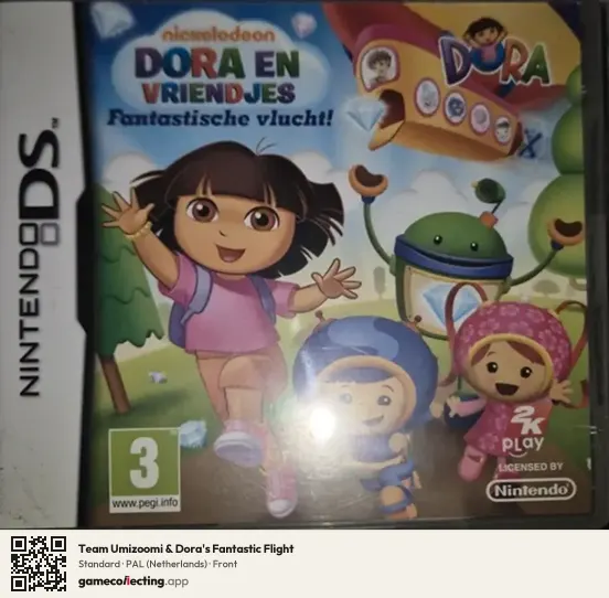 Team Umizoomi & Dora's Fantastic Flight Nintendo DS, Netherlands box front