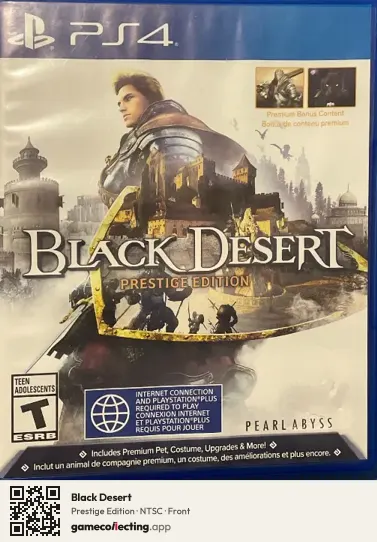 Black Desert PlayStation 4, NTSC box front
