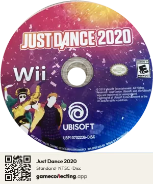 Just Dance 2020 Nintendo Wii, NTSC disc