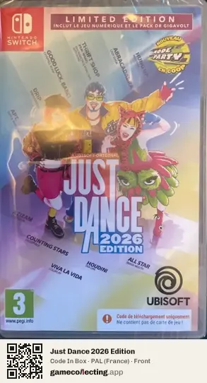 Just Dance 2026 Edition Nintendo Switch, France box front