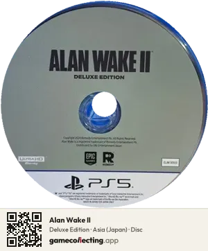 Alan Wake II PlayStation 5, Asia disc
