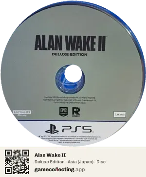 Alan Wake II PlayStation 5, Asia disc