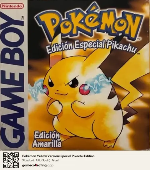 Pokémon Yellow Version: Special Pikachu Edition Game Boy, Spain box front