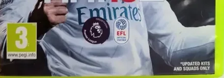 FIFA 18, the PEGI square on its front