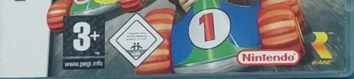 Diddy Kong Racing DS, the PEGI square on its front