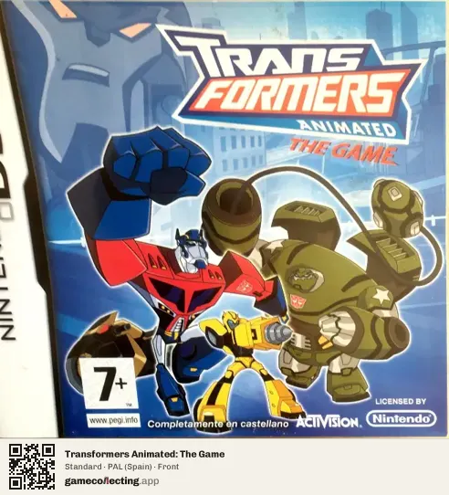 Transformers Animated: The Game Nintendo DS, Spain box front