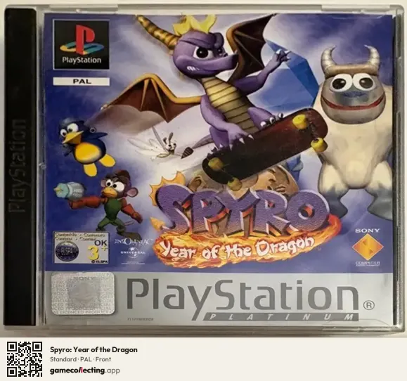 Spyro: Year of the Dragon PlayStation, PAL box front