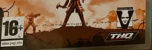 Red Faction: Guerrilla, the PEGI square on its front