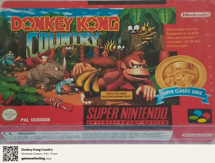 Donkey Kong Country Super Nintendo Entertainment System, PAL box front