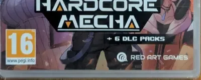 Hardcore Mecha, the PEGI square on its front