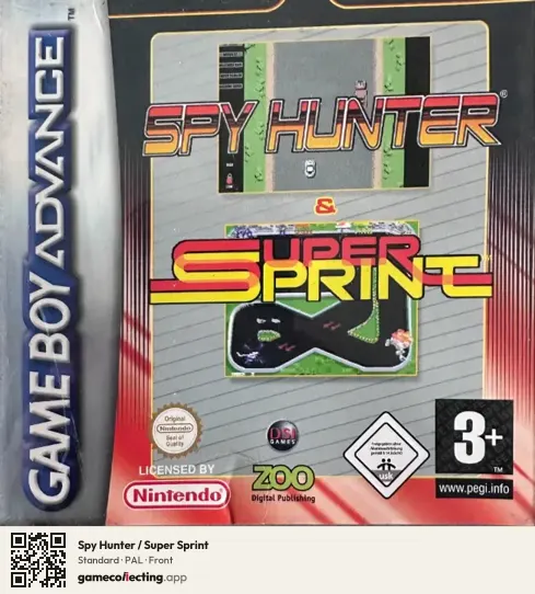 Spy Hunter / Super Sprint Game Boy Advance, PAL box front