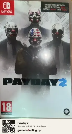 Payday 2 Nintendo Switch, Spain box front