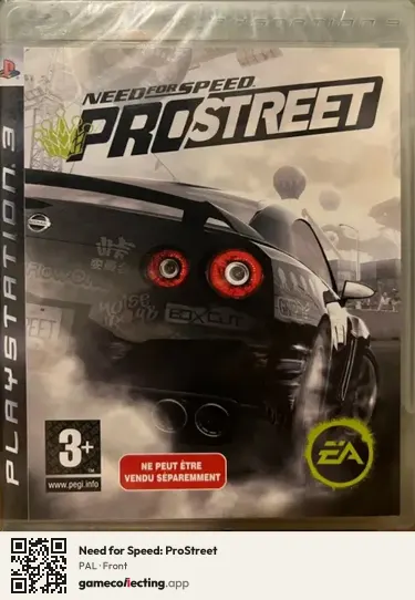 Need for Speed: ProStreet PlayStation 3, PAL box front