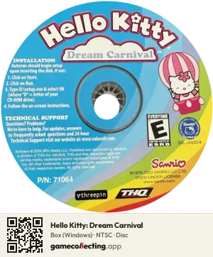 Hello Kitty: Dream Carnival Computer, NTSC disc
