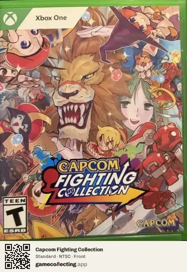 Capcom Fighting Collection Xbox One, NTSC box front