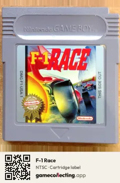 F-1 Race Game Boy, NTSC cartridge label