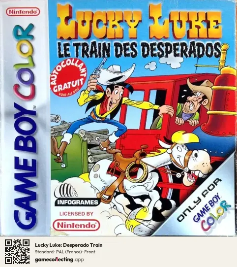 Lucky Luke: Desperado Train Game Boy Color, France box front
