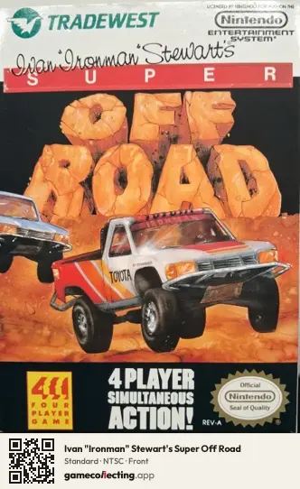 Ivan "Ironman" Stewart's Super Off Road Nintendo Entertainment System, NTSC box front