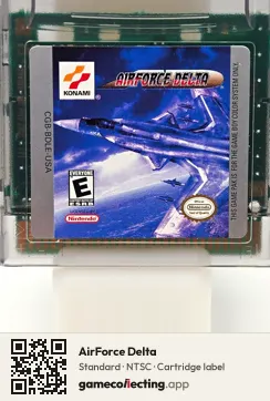 AirForce Delta Game Boy Color, NTSC cartridge label