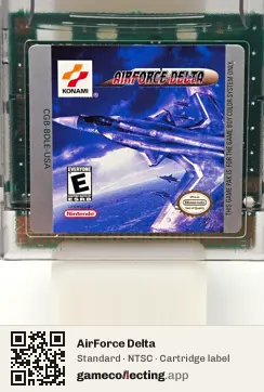 AirForce Delta Game Boy Color, NTSC cartridge label