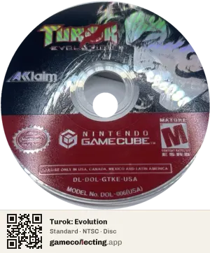 Turok: Evolution Nintendo GameCube, NTSC disc