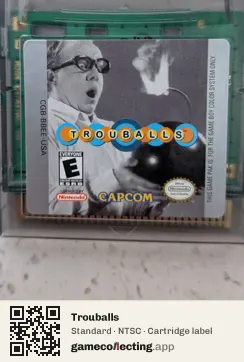 Trouballs Game Boy Color, NTSC cartridge label