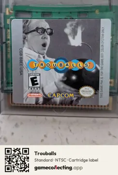 Trouballs Game Boy Color, NTSC cartridge label