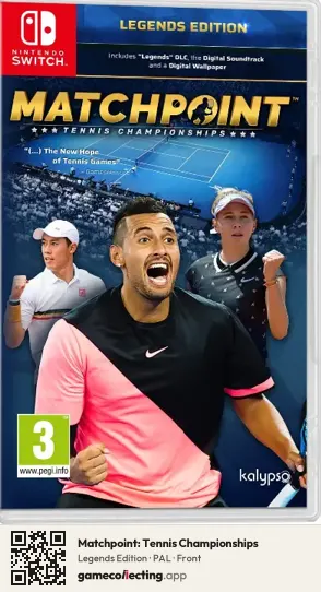 Matchpoint: Tennis Championships Nintendo Switch, PAL box front