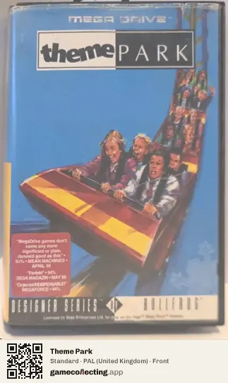 Theme Park Sega Mega Drive / Genesis, United Kingdom box front