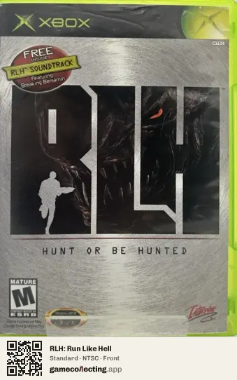 RLH: Run Like Hell Xbox, NTSC box front