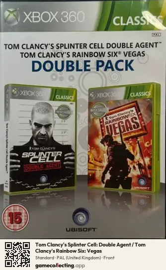 Tom Clancy's Splinter Cell: Double Agent / Tom Clancy's Rainbow Six: Vegas Xbox 360, United Kingdom box front