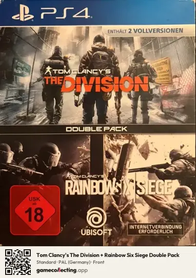 Tom Clancy's The Division + Rainbow Six Siege Double Pack PlayStation 4, Germany box front