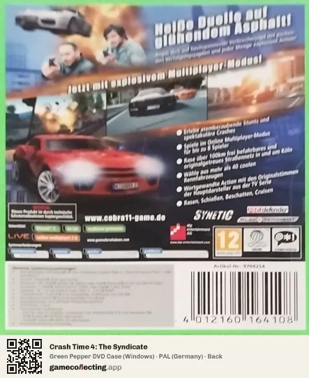 Crash Time 4: The Syndicate Computer, Germany box back