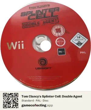 Tom Clancy's Splinter Cell: Double Agent Nintendo Wii, PAL disc