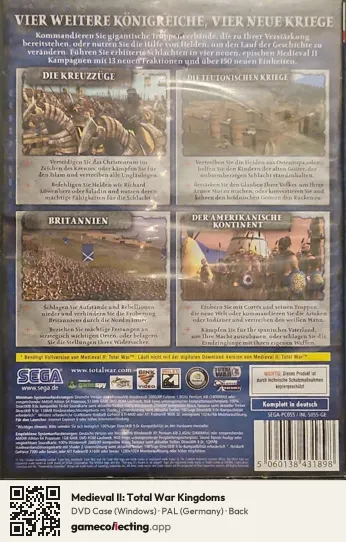 Medieval II: Total War Kingdoms Computer, Germany box back