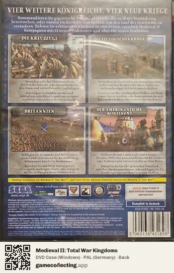 Medieval II: Total War Kingdoms Computer, Germany box back
