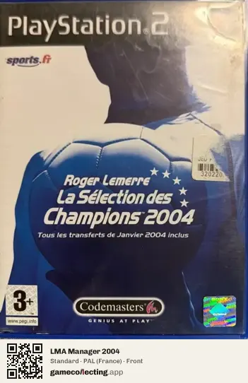 LMA Manager 2004 PlayStation 2, France box front