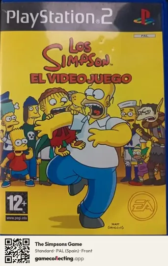 The Simpsons Game PlayStation 2, Spain box front