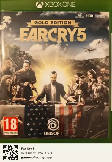Far Cry 5 Xbox One, PAL box front