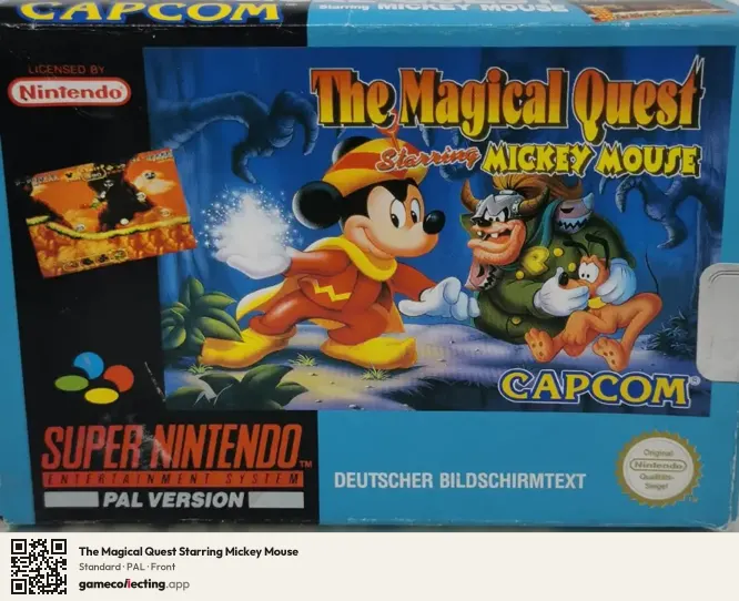 The Magical Quest Starring Mickey Mouse Super Nintendo Entertainment System, PAL box front