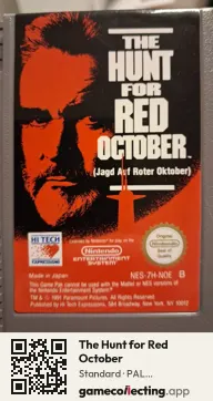 The Hunt for Red October Nintendo Entertainment System, PAL cartridge label