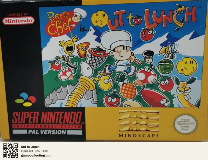 Out to Lunch Super Nintendo Entertainment System, PAL box front