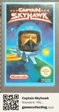Captain Skyhawk Nintendo Entertainment System, PAL cartridge label