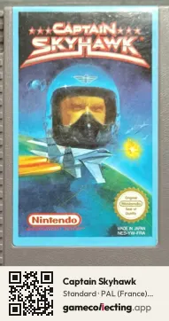 Captain Skyhawk Nintendo Entertainment System, PAL cartridge label